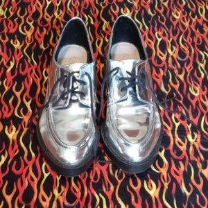 SILVER ZARA OXFORD SHOES